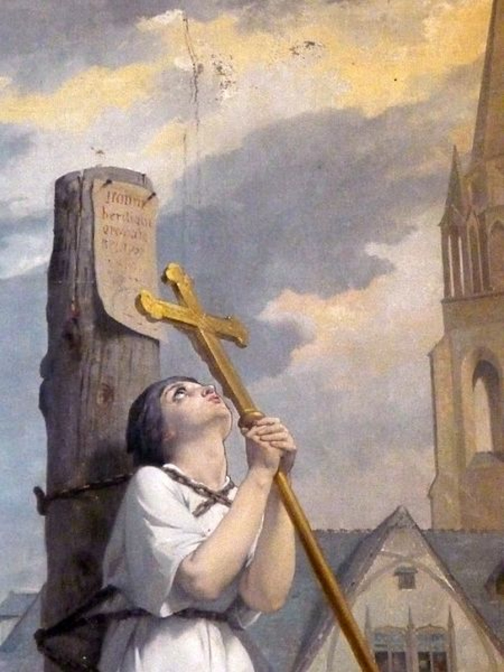 Giovanna d'Arco al rogo nel dipinto di Jules-Eugène Lenepveu (particolare)