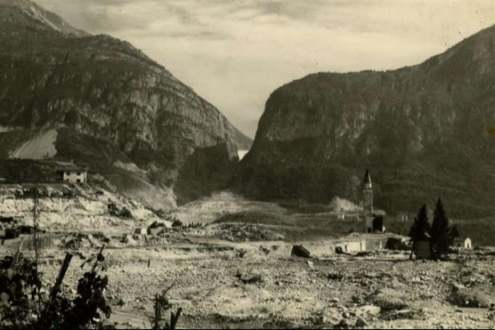 Longarone la mattina del 10 ottobre, il giorno dopo il diluvio universale - Immagine tratta dal docufilm “Vajont '63, il coraggio di sopravvivere”