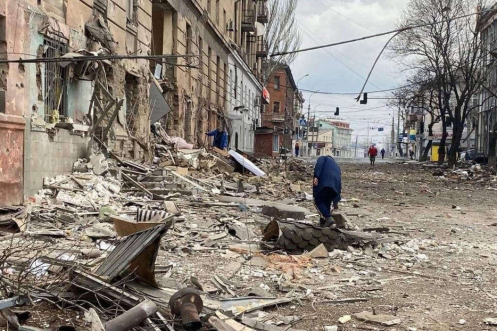 Un quartiere bombardato a Mariupol - Ansa / Forze armate ucraine
