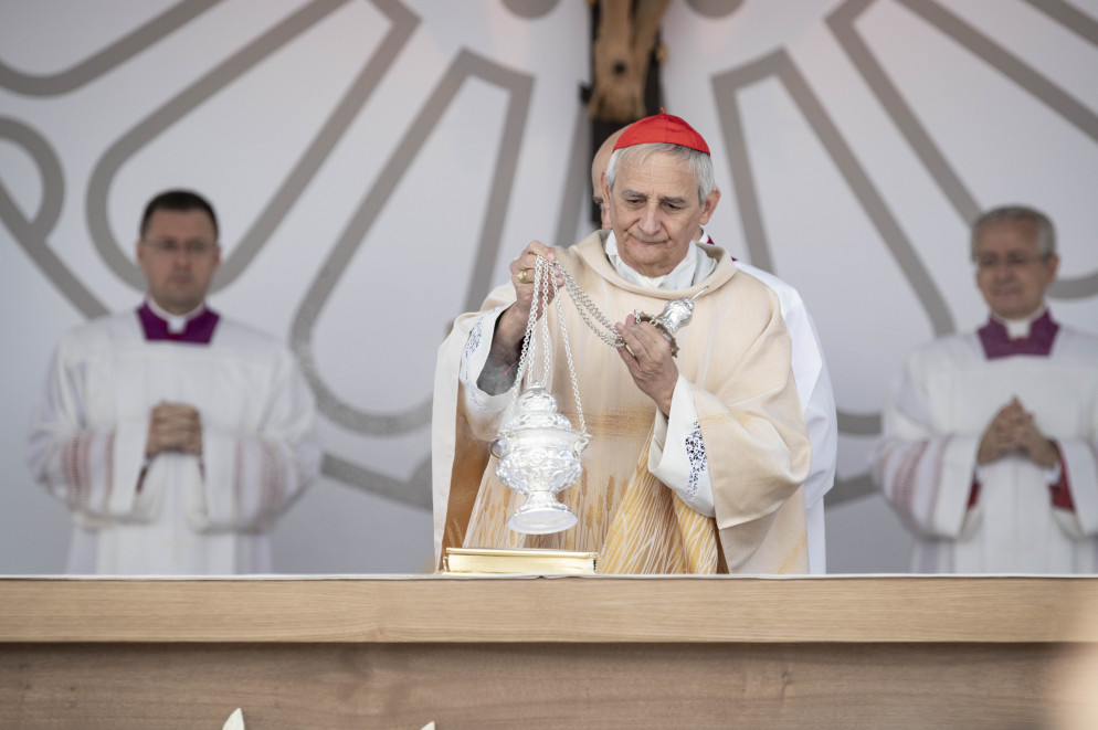 Il cardinale Matteo Zuppi, presidente della Cei, ha presieduto la liturgia eucaristica - Agenzia Romano Siciliani