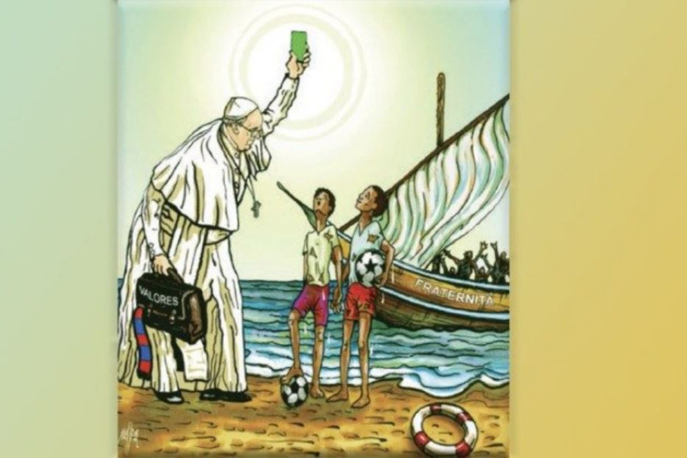 L'immagine di Maupal raffigurante la fraternità - Vatican Media