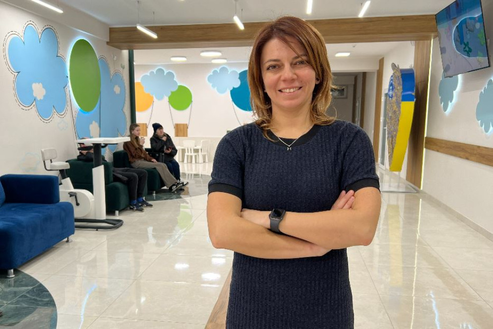 Zoryana Ivaniuk, la direttrice sanitaria del centro pediatrico di riabilitazione fisica e psicologica - Gambassi