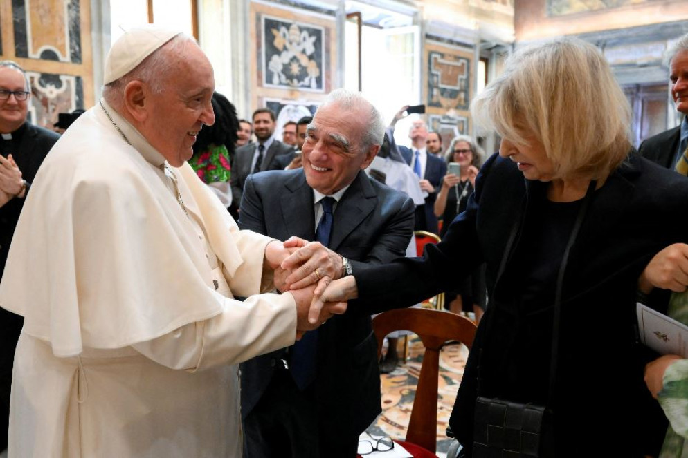 Il Papa e Martin Sorsese durante l'udienza di sabato scorso - Vatican Media