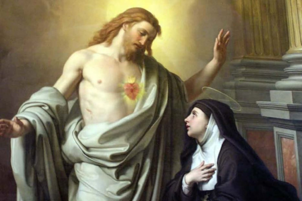 Apparizione del Sacro Cuore a Margherita Maria Alacoque - Wikimedia commons
