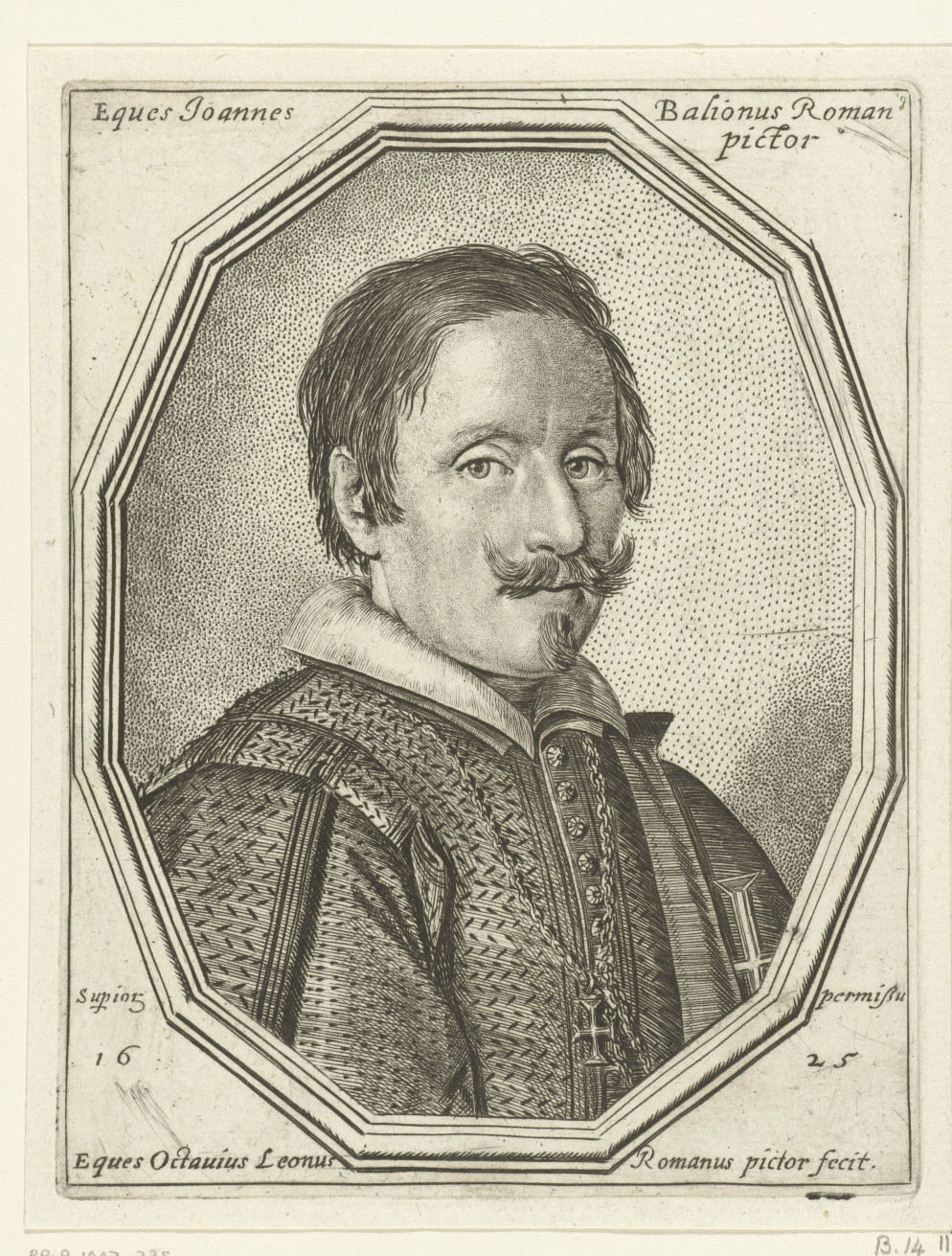 Ottavio Leoni, un ritratto a incisione di "Giovanni Baglione"
