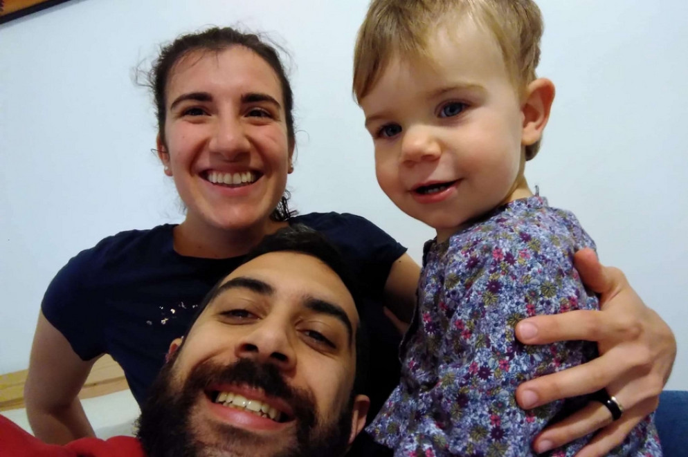 Giulia de Filippis, il marito Francesco Reggiani e la loro bambina - Foto Famiglia Reggiani
