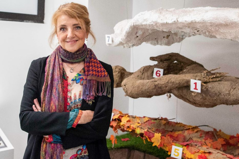 Cristina Cattaneo durante l'inaugurazione del Museo di scienze antropologiche - Ansa
