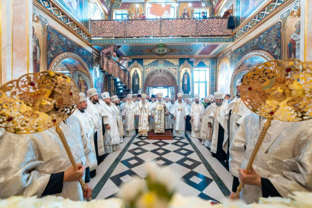 Una celebrazione con il metropolita Onufrij della Chiesa ortodossa ucraina nel mirino della nuova legge che mette al bando le comunità ecclesiali legate a Mosca - church.ua