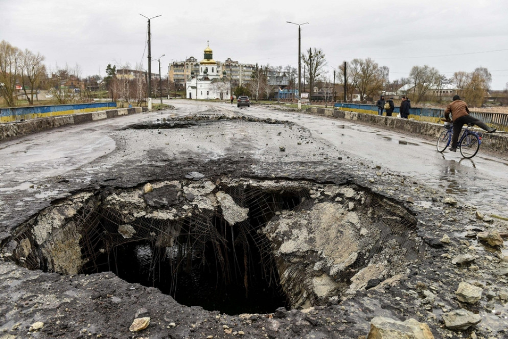Makariv, nella regione di Kiev - Ansa