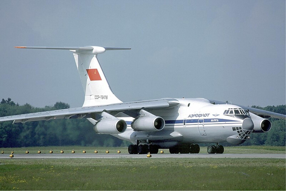 Un aereo da trasporto russo Ilyushin II-76 del tipo di quello precipitato - Ansa