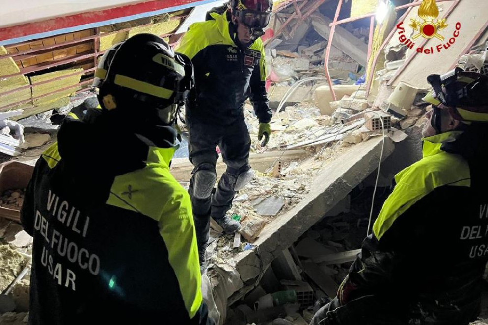 Vigili del fuoco italiani ad Antiochia, dove hanno salvato due ragazzi - Ansa