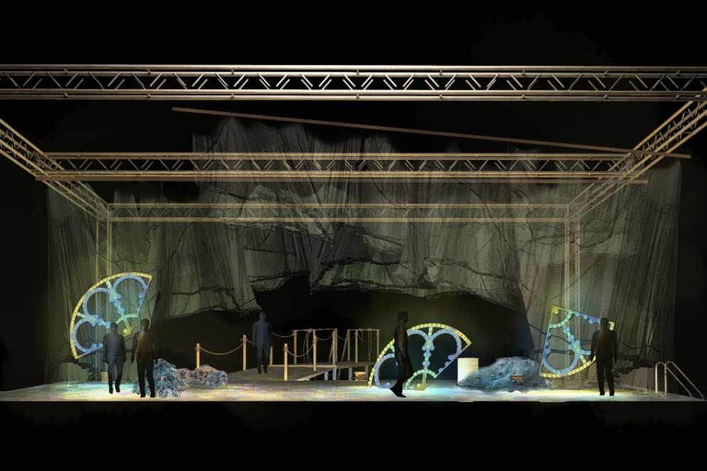 Uno dei bozzetti di scena dell'opera "Silvano" che va in scena al Festival Mascagni di Livorno - Festival Mascagni