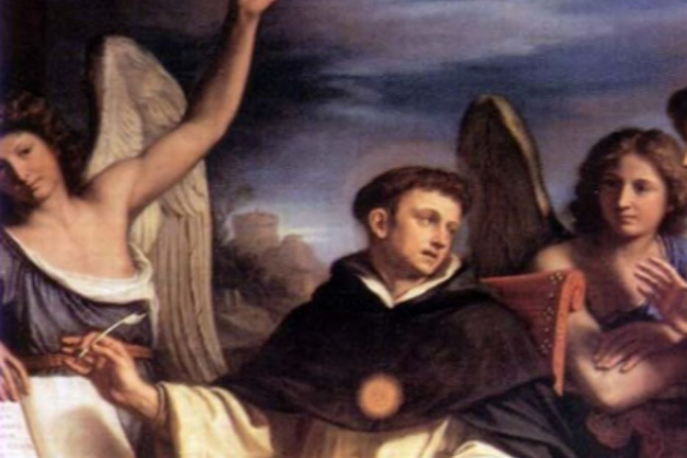 "San Tommaso d'Aquino mentre scrive l'inno al Santissimo Sacramento" di Giovanni Barbieri Guercino - Wikipedia