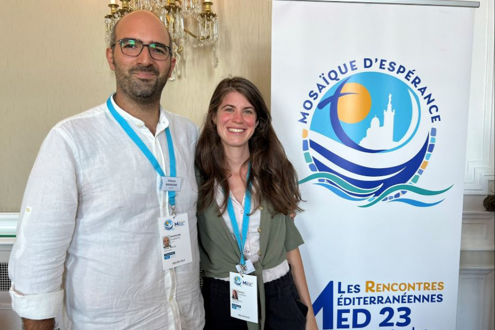 Alberto Mannone e Giorgia Basile, due dei giovani italiani agli "Incontri del Mediterraneo" a Marsiglia - Gambassi