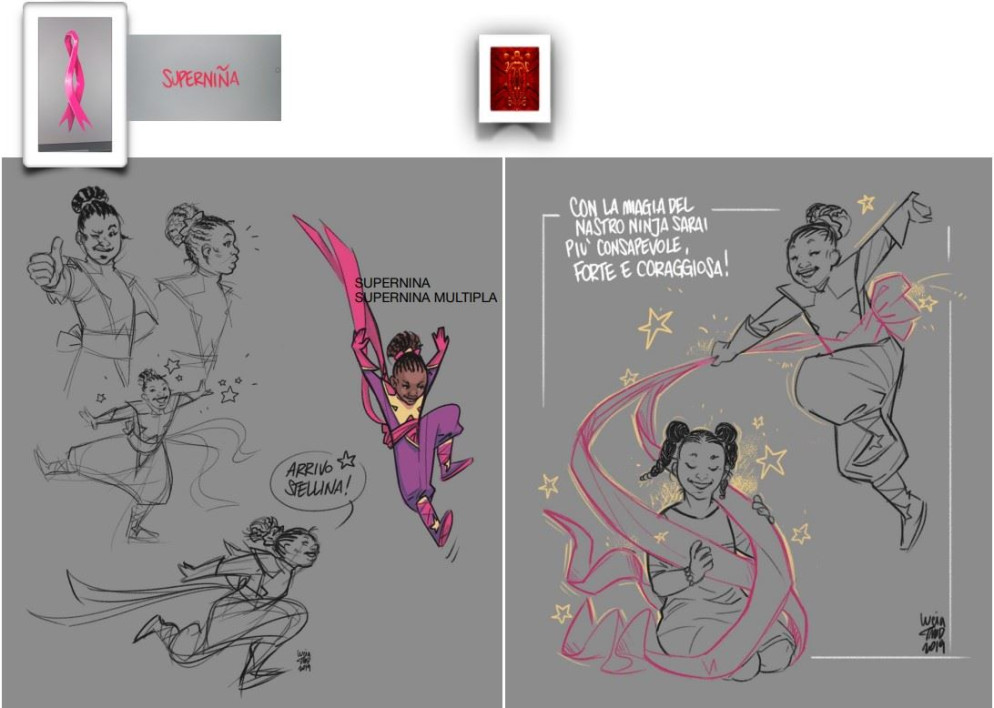 Un'anteprima delle storie di Supernina (ideato dalla disegnatrice Lucia Tmd Franciosa), un fumetto pensato per sensibilizzare le bambine nelle scuole - .