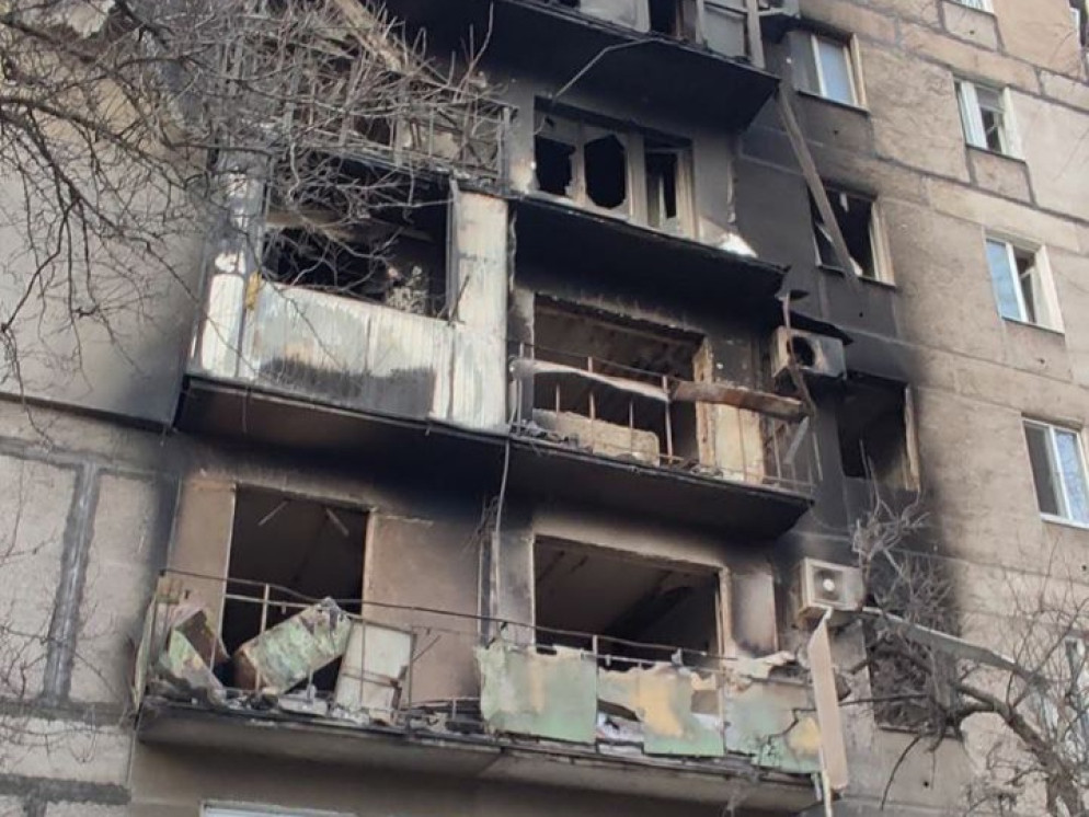 Mariupol, 12 marzo 2022. La distruzione del quartiere 17 - Immagine fornita ad "Avvenire" da un superstite