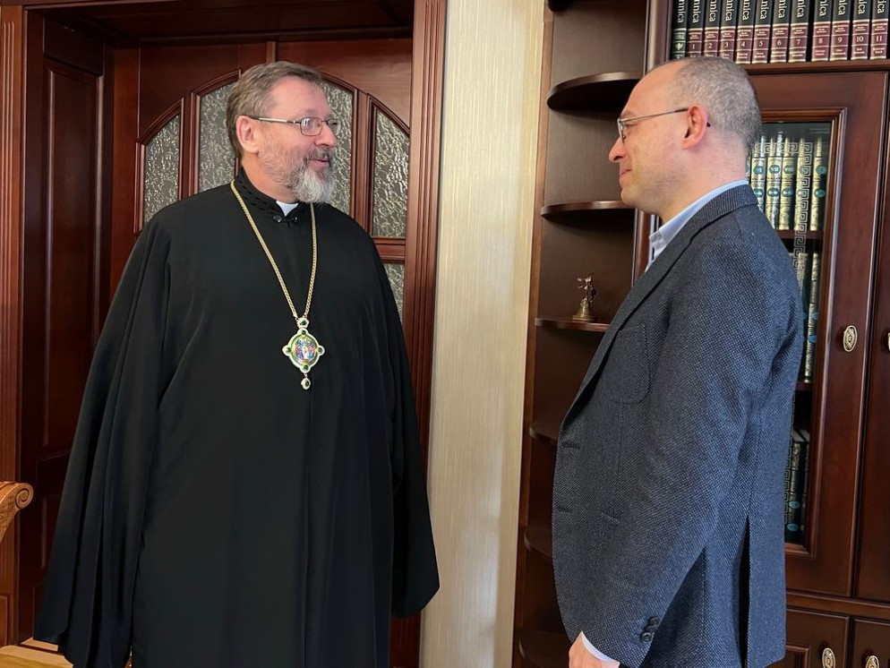 L'arcivescovo Sviatoslav Shevchuk durante l'intervista con "Avvenire" - Chiesa greco-cattolica