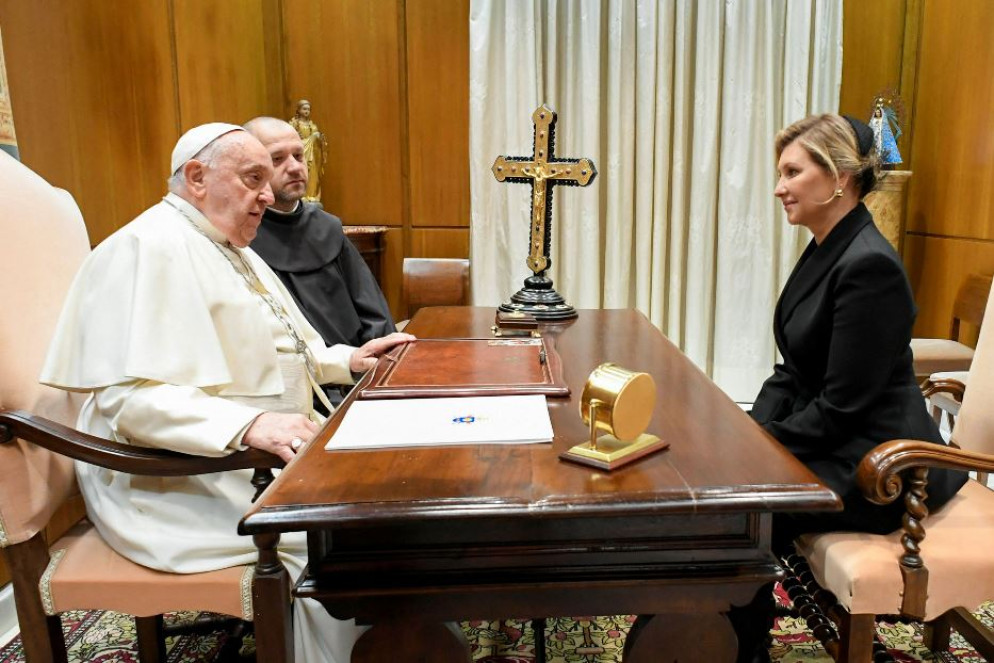 Il Papa riceve in udienza Olena Zelenska, moglie del presidente Zelesnky - Vatican Media
