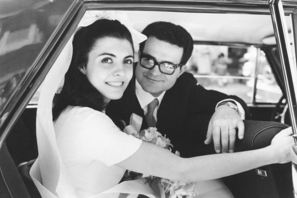 Flavia Franzoni e Romano Prodi nel giorno del loro matrimonio - Fotogramma