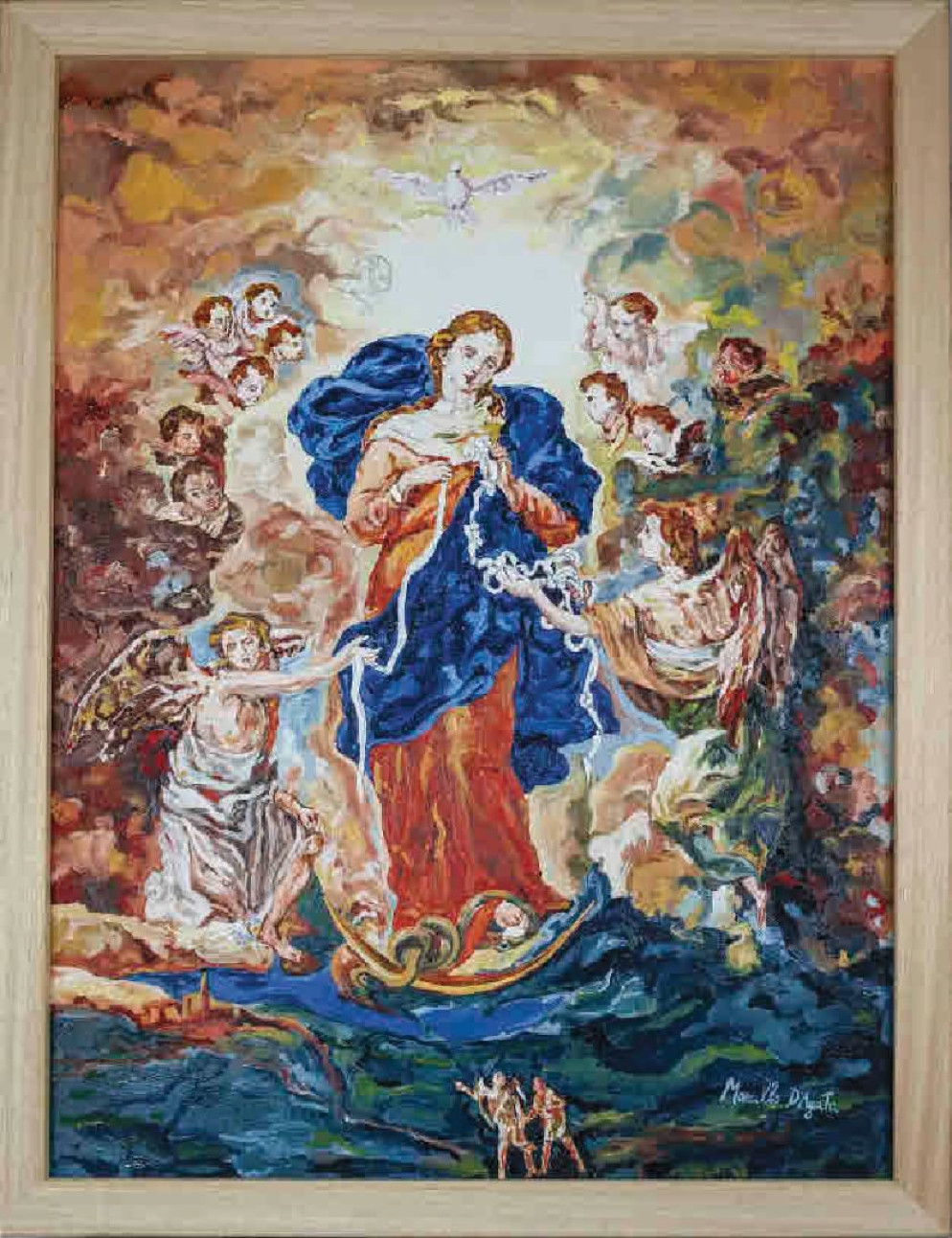 La Madonna che scioglie i nodi, dipinta da Marcello D'Agata e donata a papa Francesco - Collaboratori