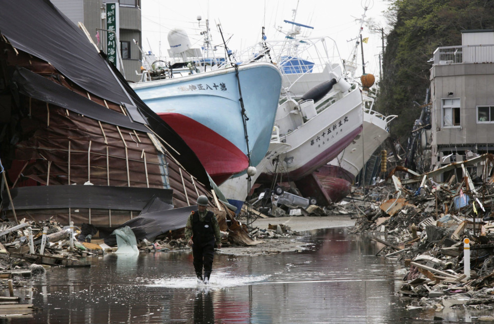 Il disastro a Kesennuma (Mìyiagi) in Giappone - Ansa