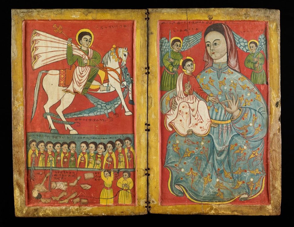 Dittico con san Giorgio e la Madonna col Bambino, Etiopia, fine XV-inizi XVI secolo - Metropolitan Museum, New York