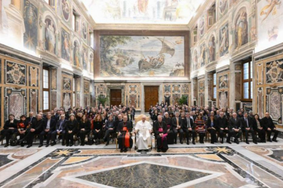 L'udienza ai membri della Fondazione Ente dello spettacolo - ANSA