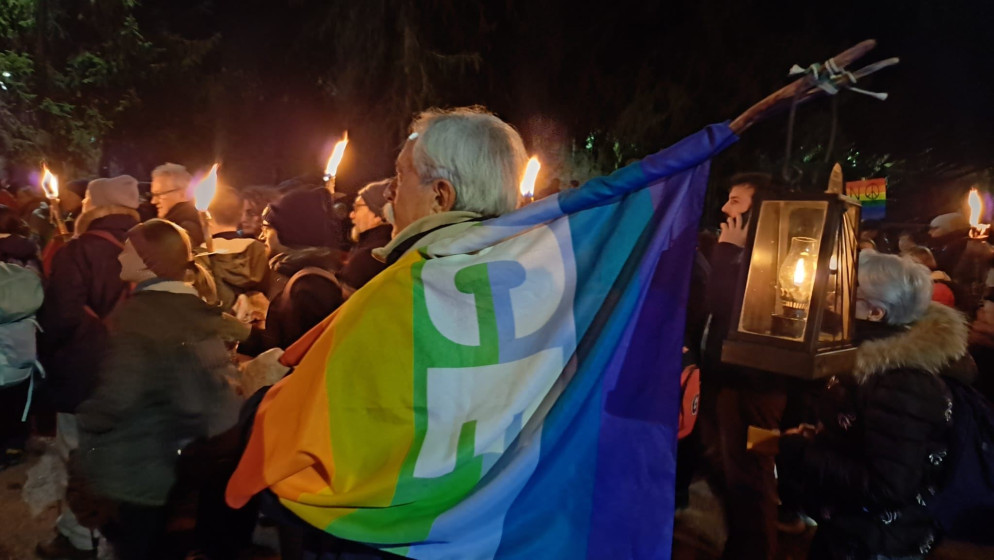 La partenza della marcia a Perugia - Foto Liverani