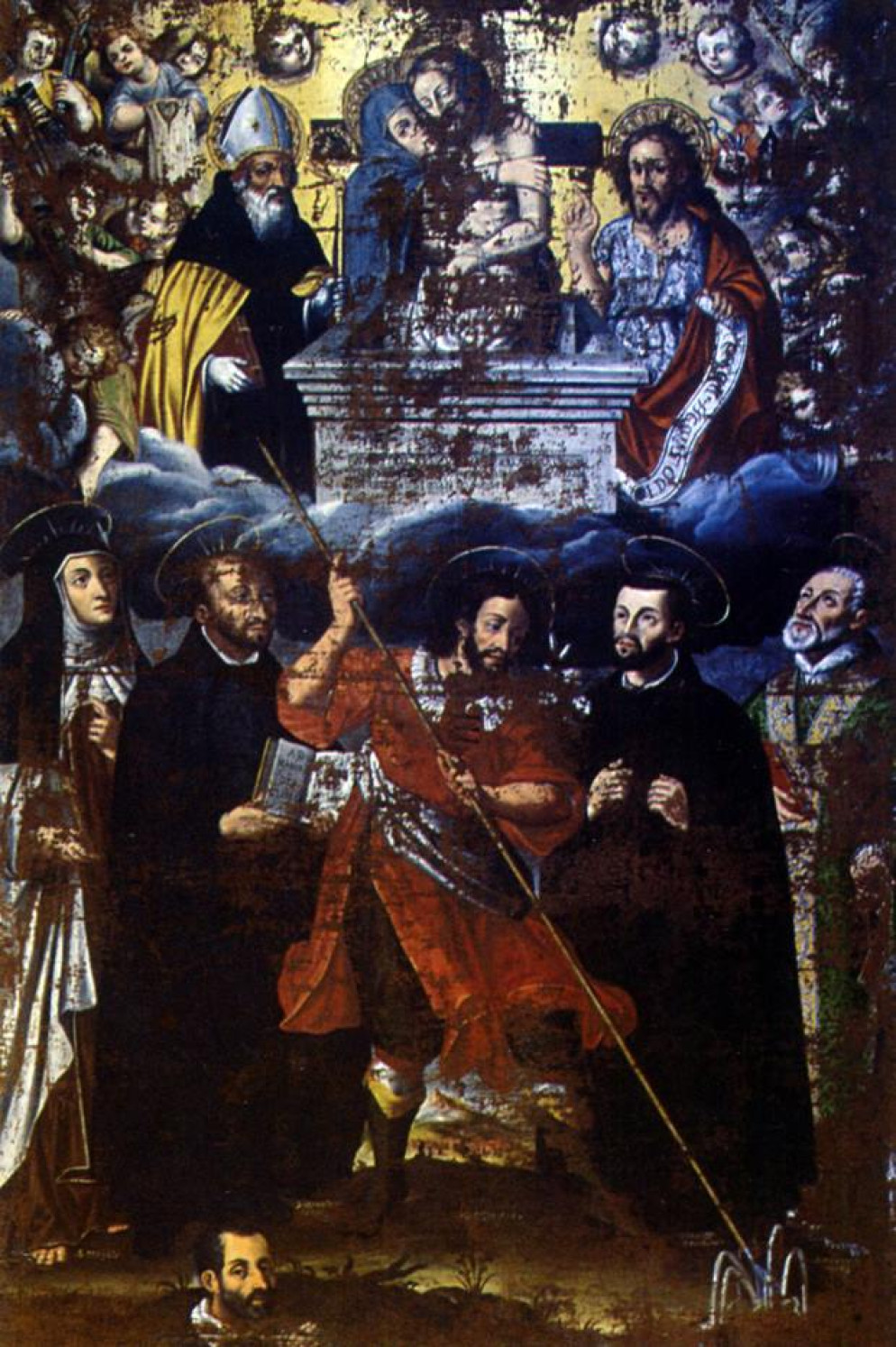 Il dipinto nel convento di Toro (Cb) con i cinque santi canonizzati insieme nel 1622, nella sua interezza - archivio