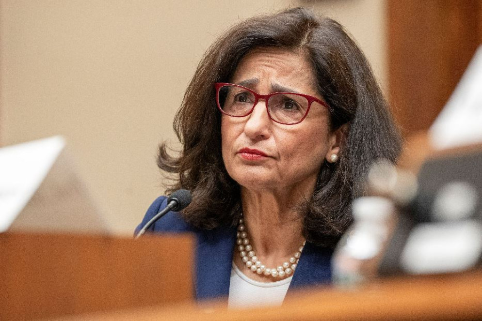 La presidente della Columbia Nemat Minouche Shafik contestata dai docenti - REUTERS