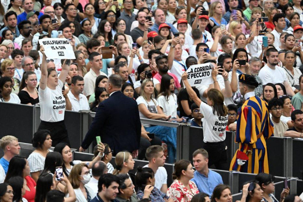 La protesta anti corrida - Ansa