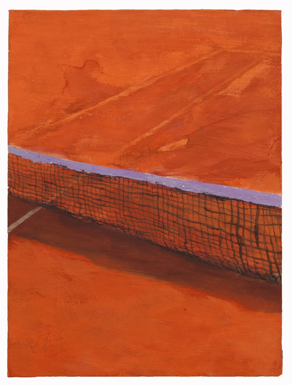 Un'opera di Velasco Vitali, della serie "Terra Rossa", 2024, Acrilico su tela 80 x 60 cm, tratta dal libro "Terra rossa" (testi di Matteo Codignola, edito da Henry Beyle)