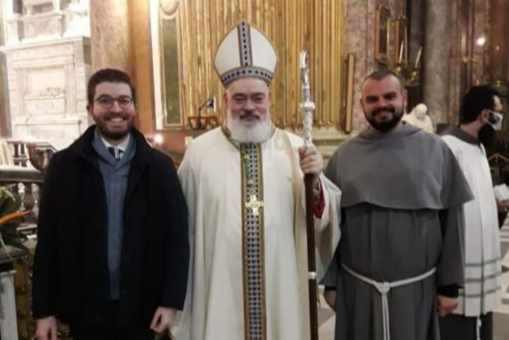 Il neo-cardinale Dominique Mathieu al termine di una celebrazione - Facebook
