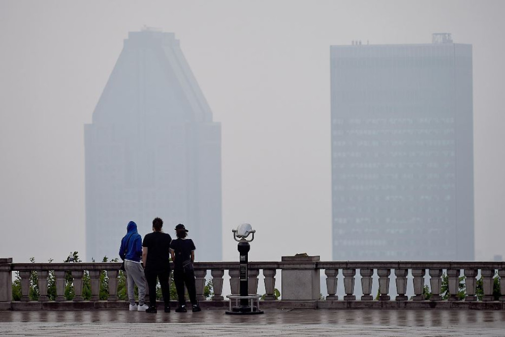 Montreal "offuscata" dal fumo degli incendi nei boschi canadesi - Ansa