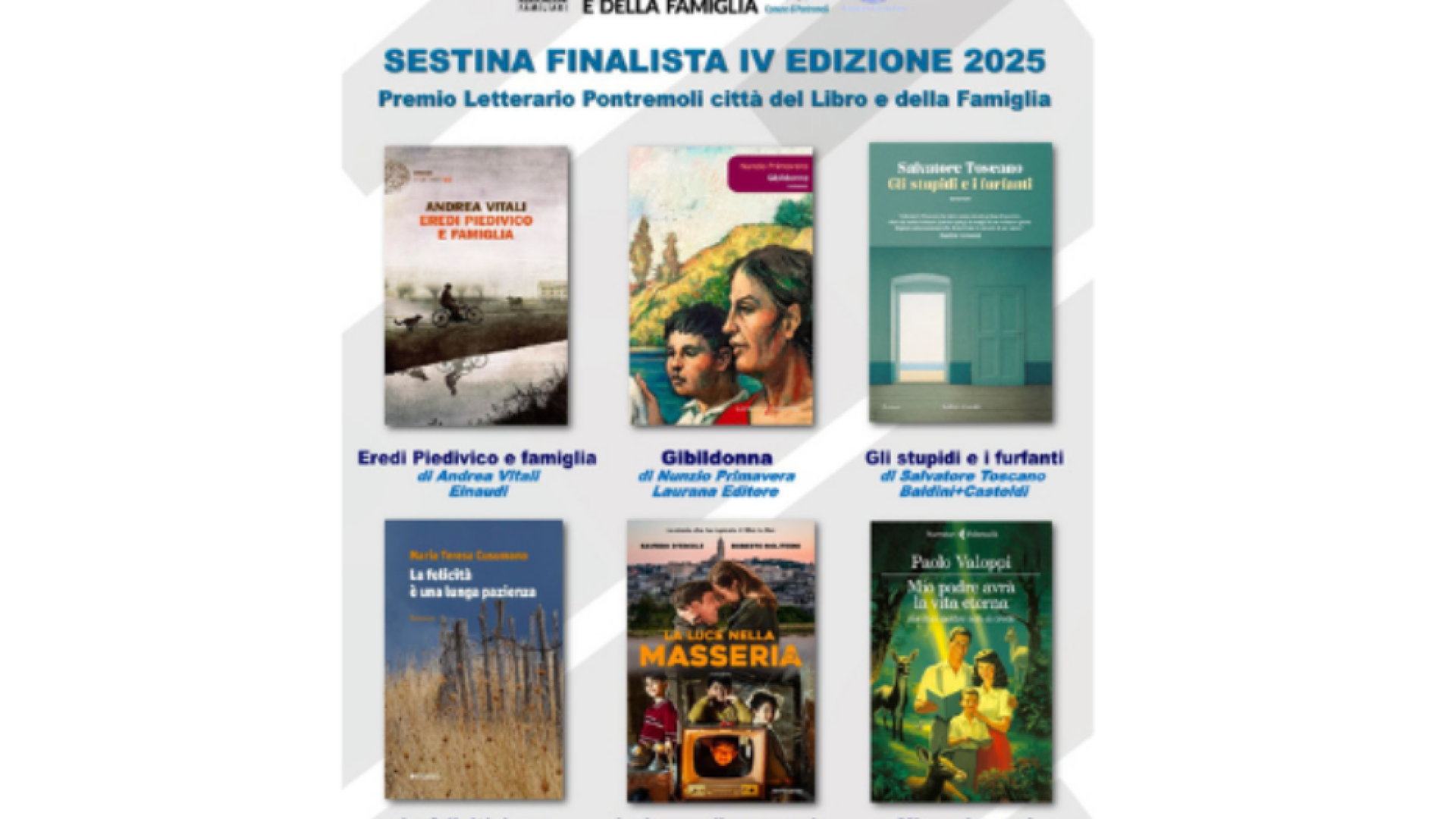 Immagine di Premio "Pontremoli Città del Libro e della Famiglia", ecco la sestina finalista