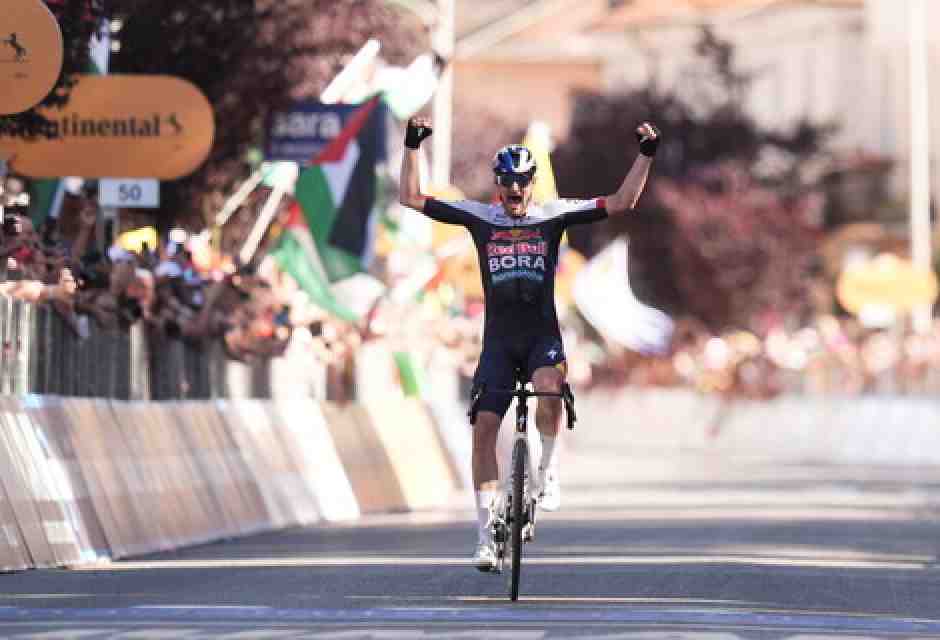 La vittoria di Nico Denz a Cesano Maderno (foto LaPresse)