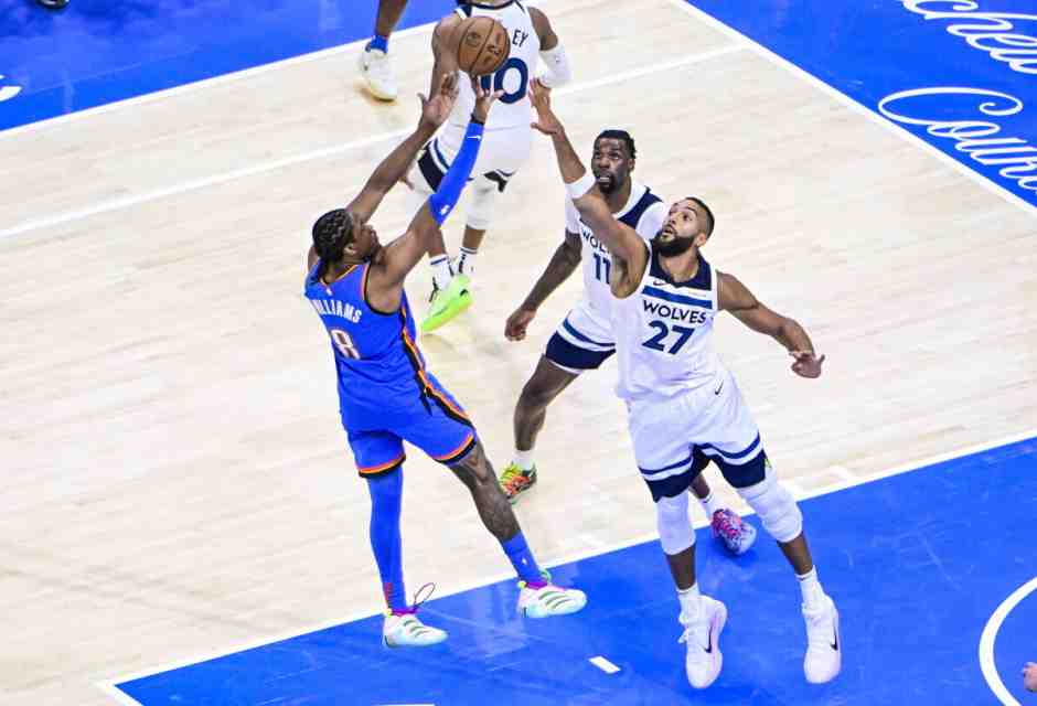 Jalen Williams degli Oklahoma City Thundert (foto Epa, via Ansa)&nbsp;<br />