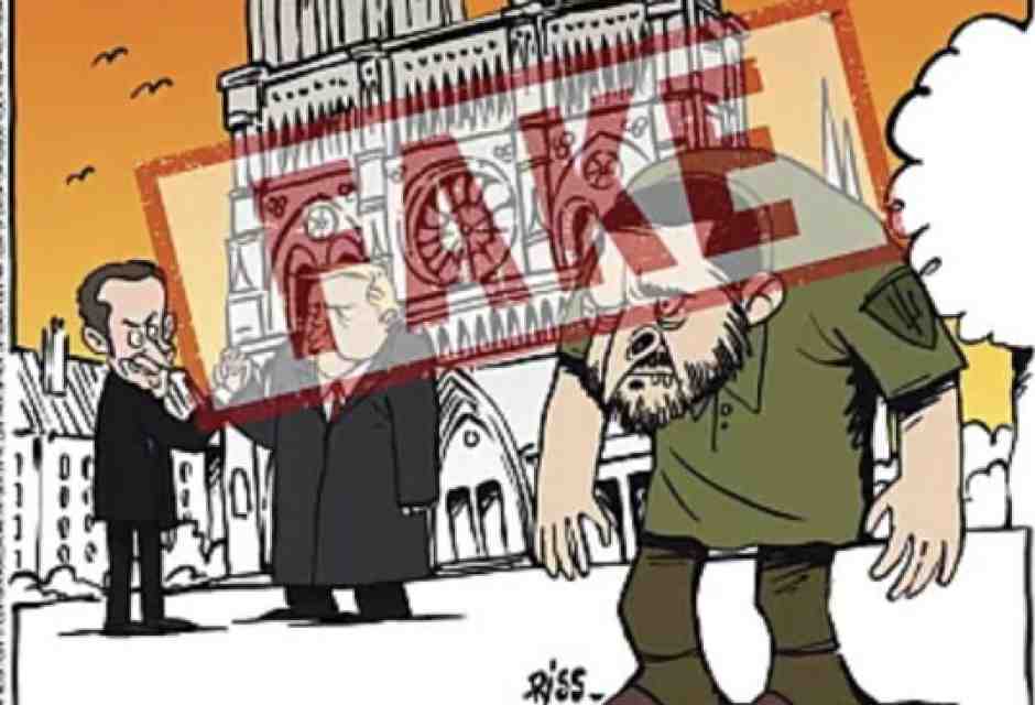 Falsa copertina attribuita alla rivista satirica Charlie Hebdo