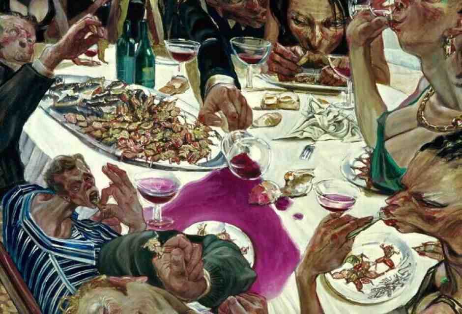 Enrico Robusti, Rane fritte, 2002, olio su tela, 120x100