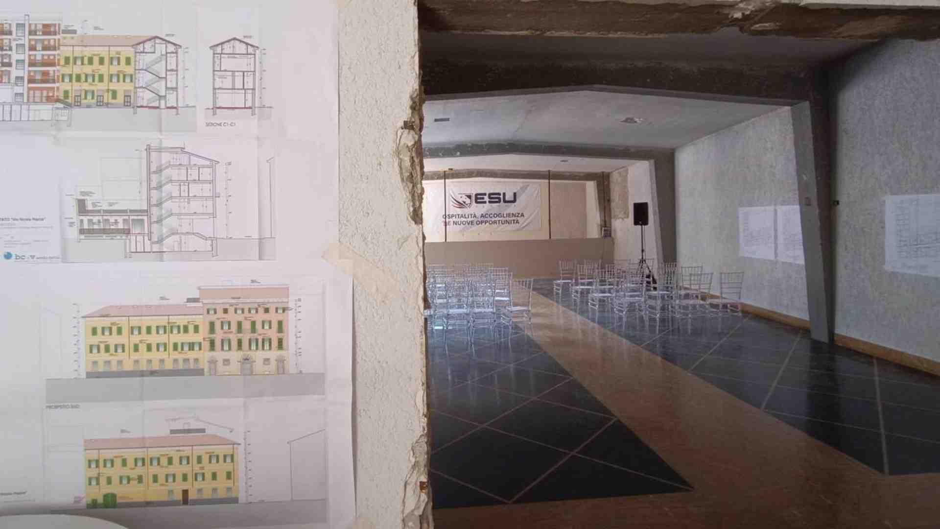 Immagine di Sopralluogo al cantiere del nuovo studentato Esu in via Mazza