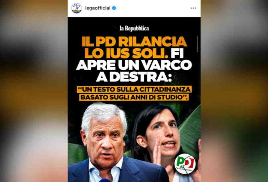 Il post della Lega