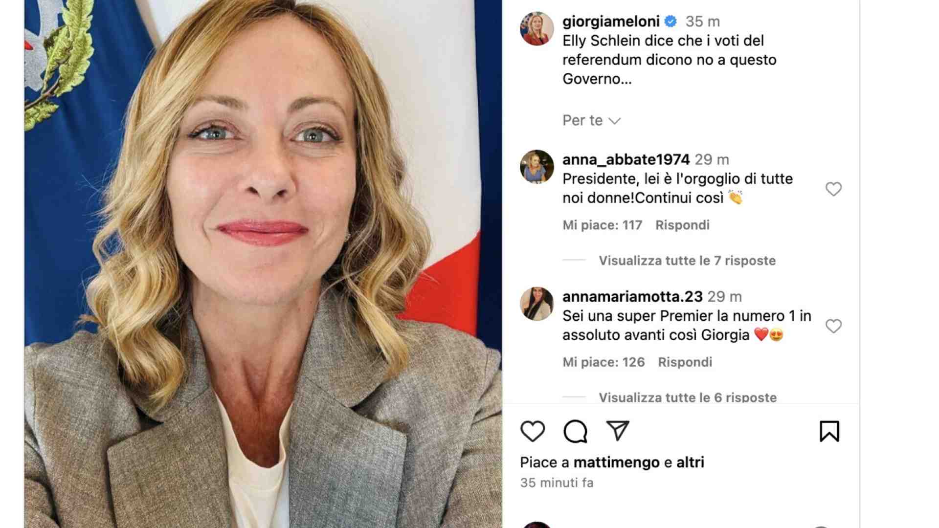 Immagine di La risposta di Meloni a Schlein sul referendum: un selfie con sorriso