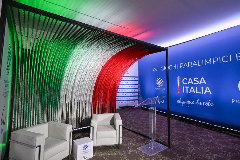 Casa Italia paralimpica con le opere di Michelangelo Pistoletto