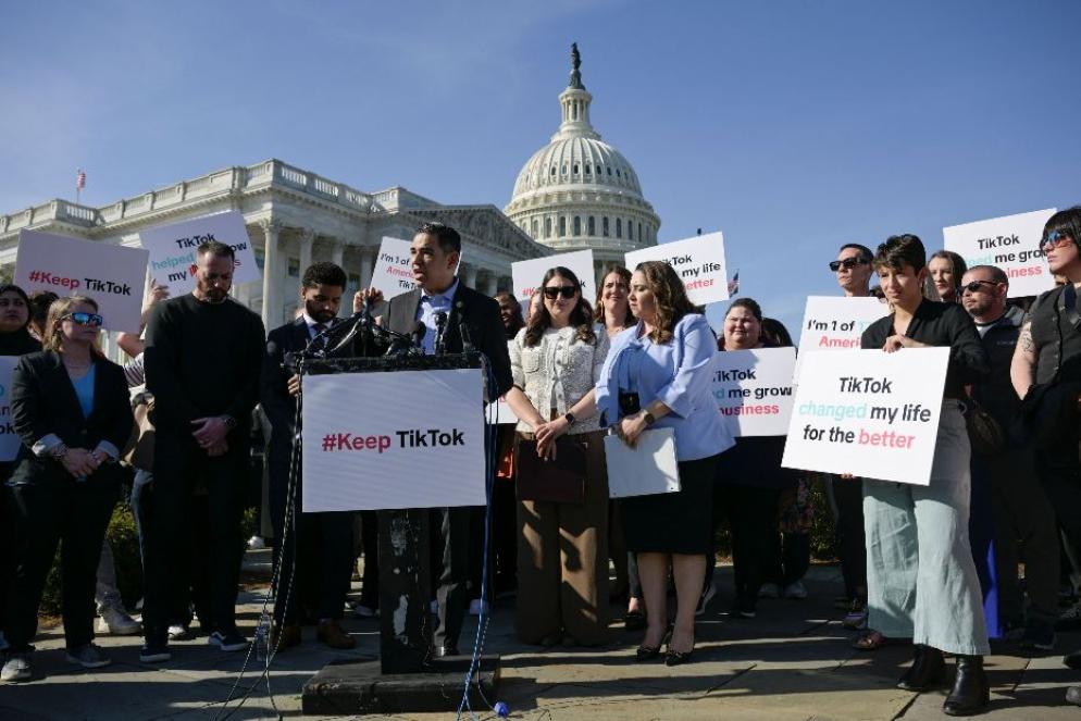 La protesta di chi vorrebbe che TikTok rimanesse disponibile anche negli Stati Uniti - Reuters