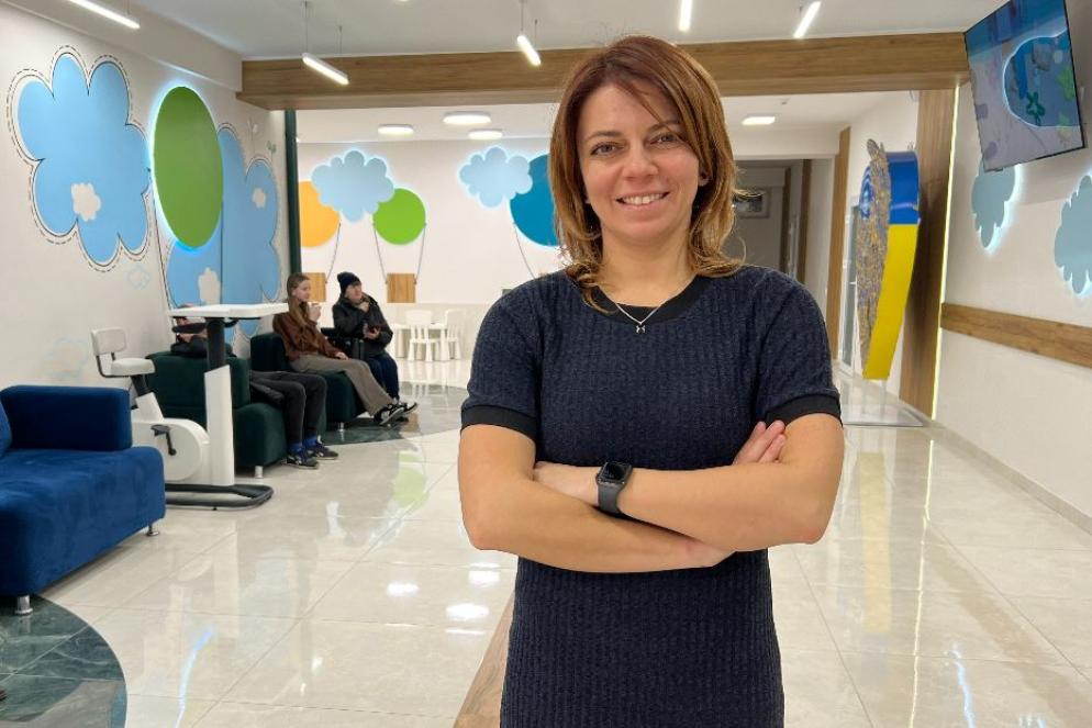 Zoryana Ivaniuk, la direttrice sanitaria del centro pediatrico di riabilitazione fisica e psicologica - Gambassi