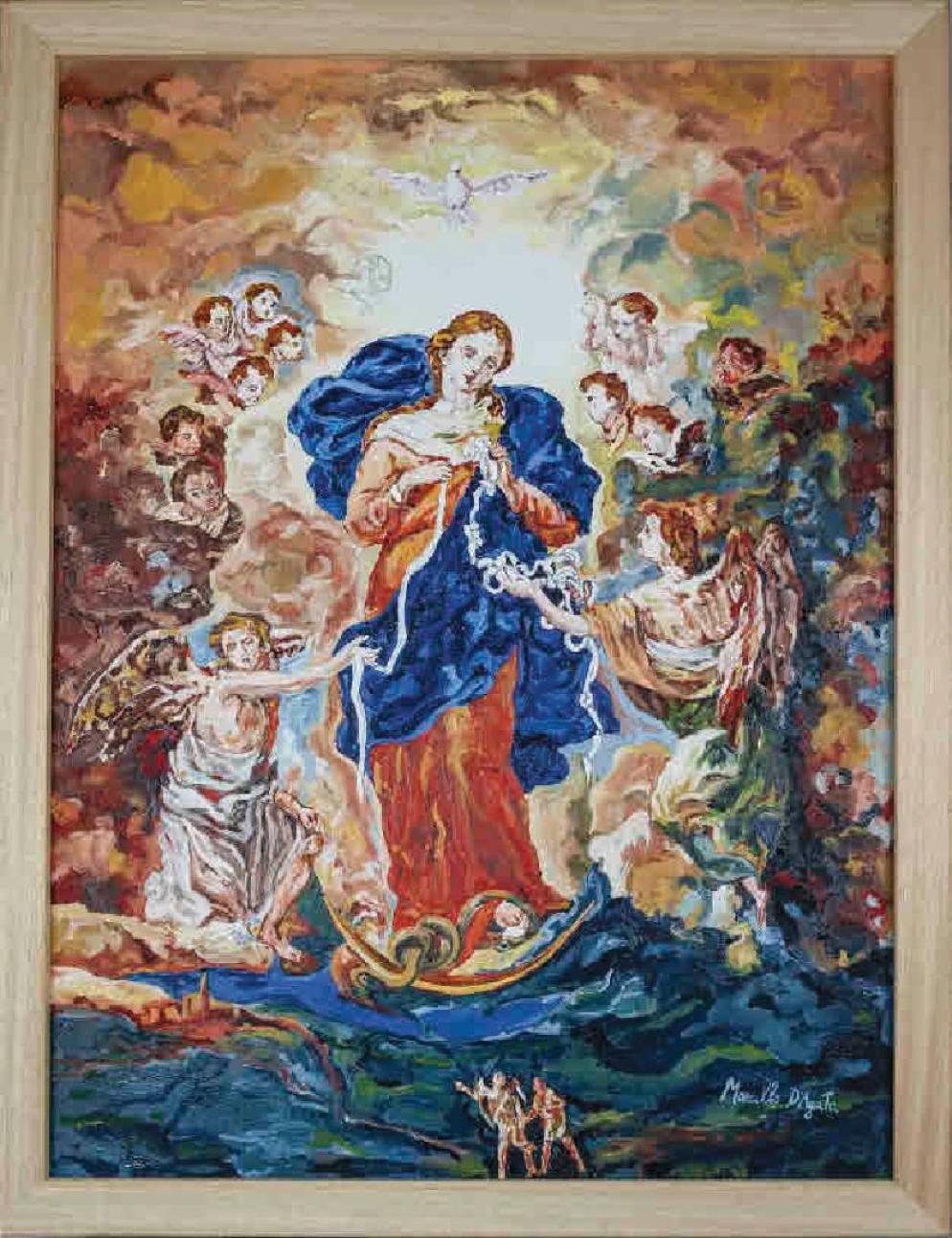La Madonna che scioglie i nodi, dipinta da Marcello D'Agata e donata a papa Francesco - Collaboratori