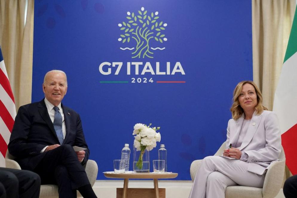 Joe Biden e Giorgia Meloni - .