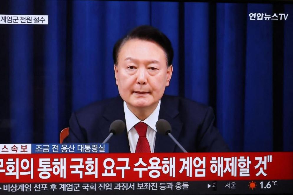 Il presidente sudcoreano Yoon Suk-yeol proclama la legge marziale - ANSA
