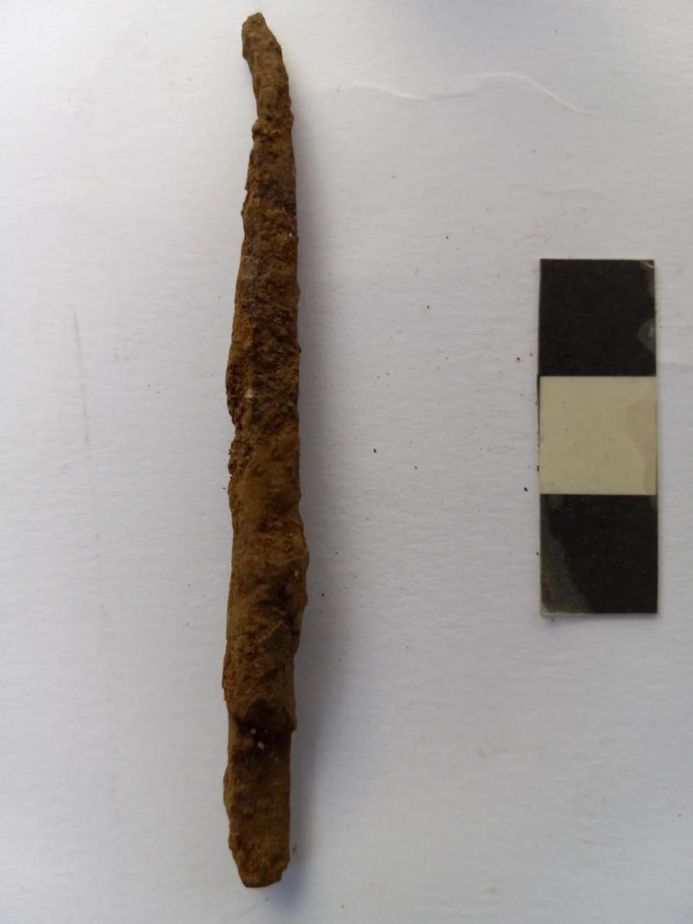 Una punta di giavellotto piegata trovata nel sito - Visona/Università del Kentucky/Fondazione per l'archeologia calabrese