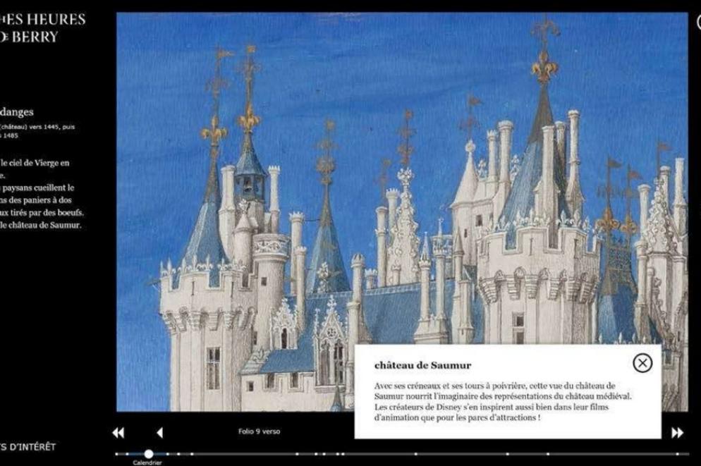 Il sito online delle Très riches heures du Duc de Berry con il Mese di settembre: i tetti del castello di Saumur - RMN-Grand Palais (domaine de Chantilly) / Michel Urtado